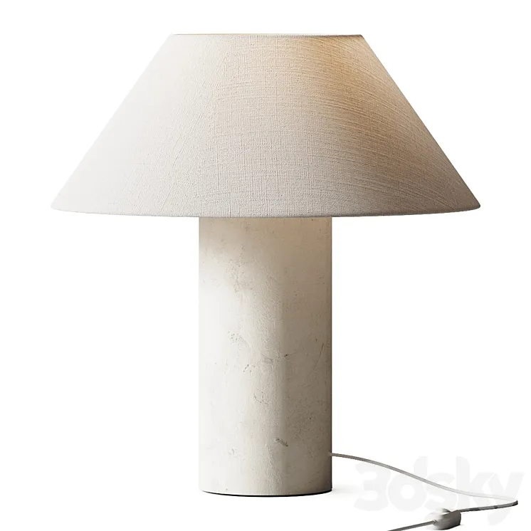 Zara Home Ceramic Base Table Lamp 3DS Max Model