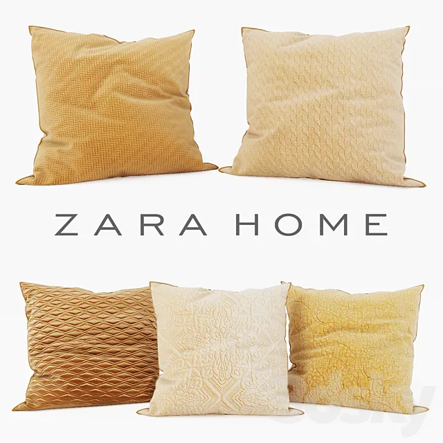 Zara Home – Decorative Pillows set 12 3DSMax File