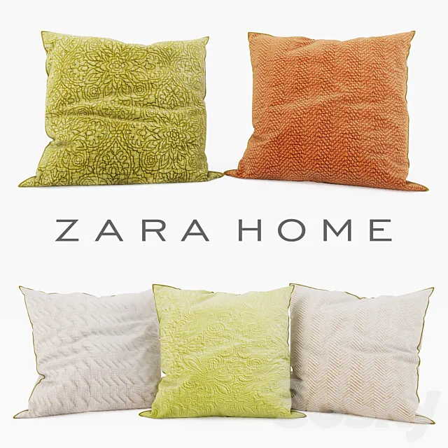 Zara Home – Decorative Pillows set 13 3ds Max