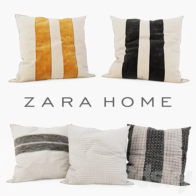 Zara Home – Decorative Pillows set 14 3ds Max