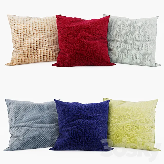 Zara Home – Decorative Pillows set 22 3DSMax File