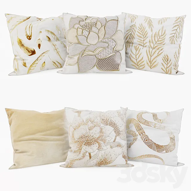 Zara Home – Decorative Pillows set 25 3ds Max