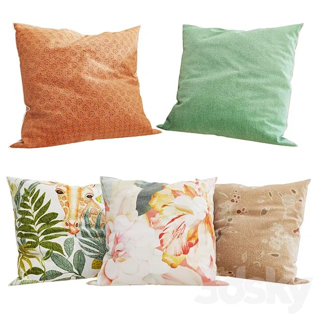 Zara Home – Decorative Pillows set 61 3DSMax File