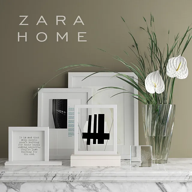 Zara Home Decorative set (Corona + Vray) 3DS Max Model