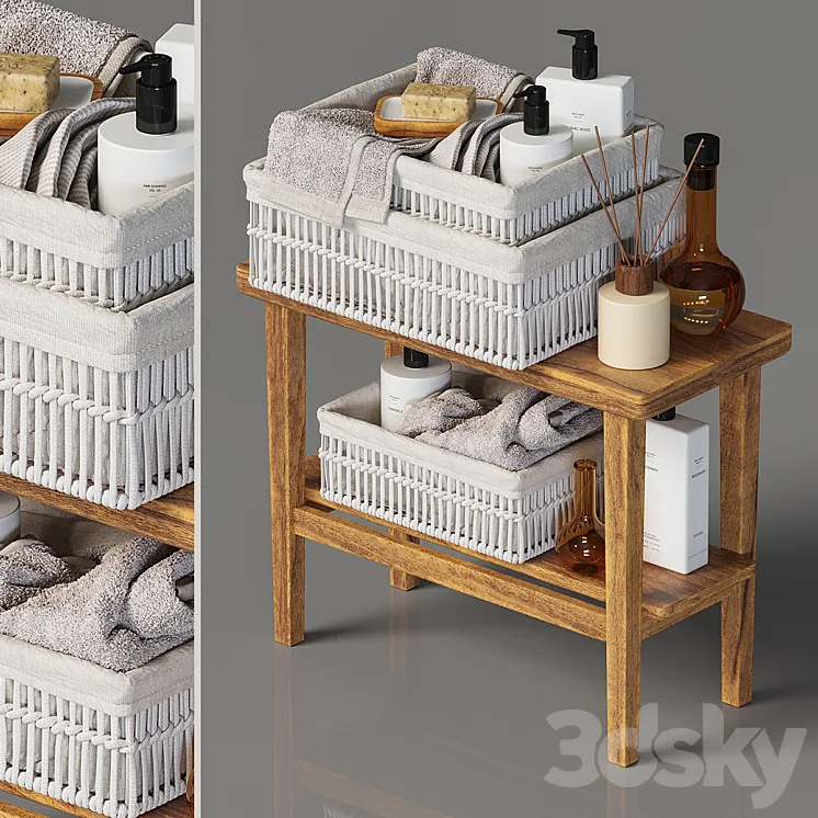 ZARA HOME Decorative set with baskets 3DS Max
