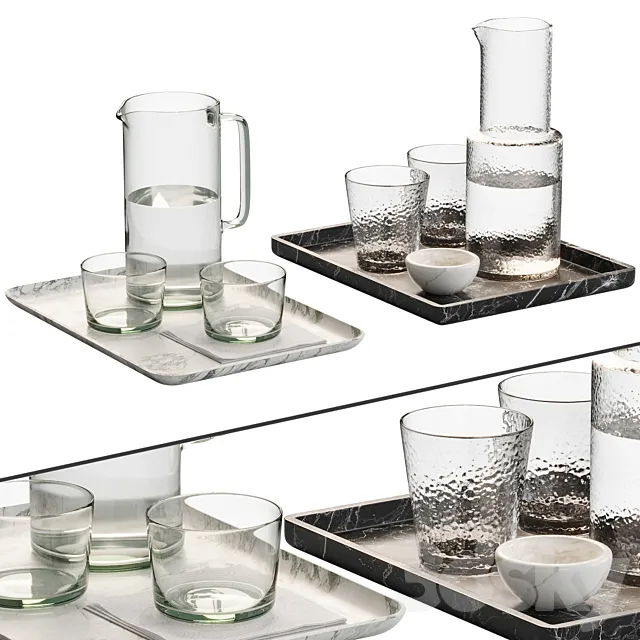 Zara Home decorative tableware set NG1 3DS Max Model