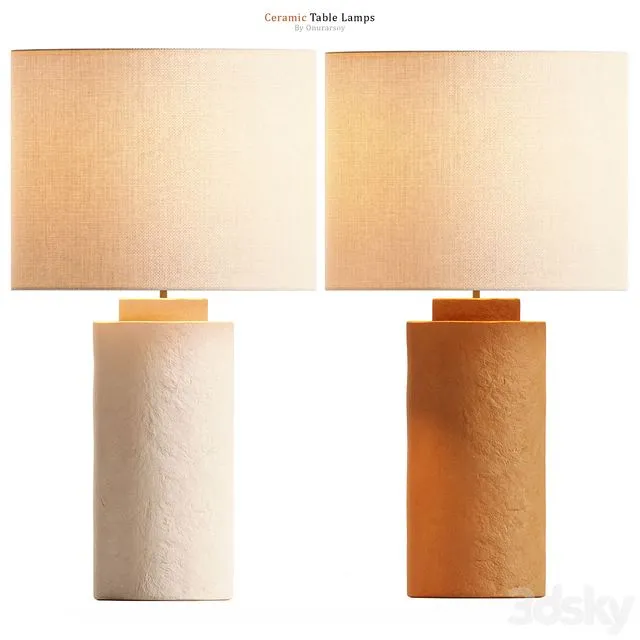 Zara Home Handmade Ceramic Table Lamp 3dsMax Model