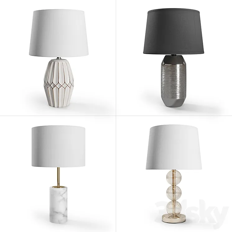 ZARA HOME: Lamps Set 1 3DS Max