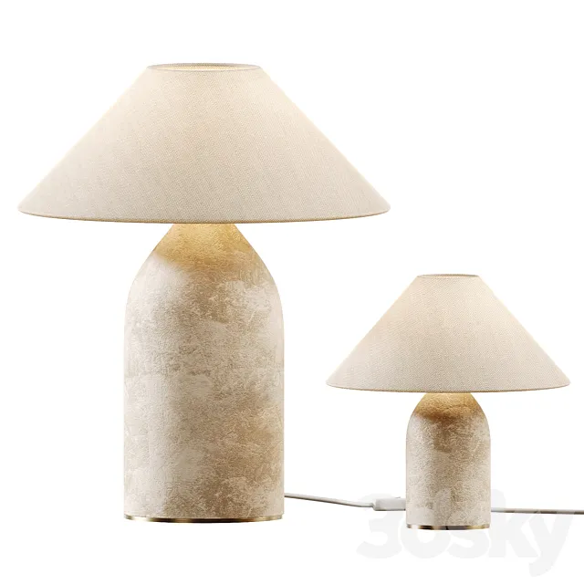 Zara Home Large & Mini Ceramic Table Lamps 3dsMax Model