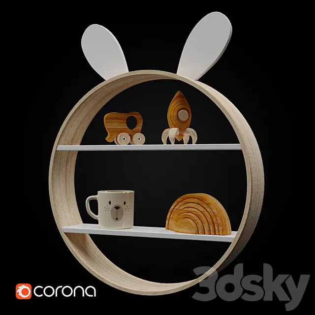 Zara home rabbit board 3DSMax File