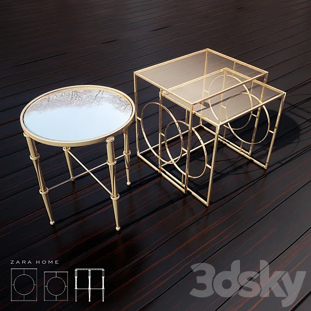 Zara Home Table set 3DS Max Model