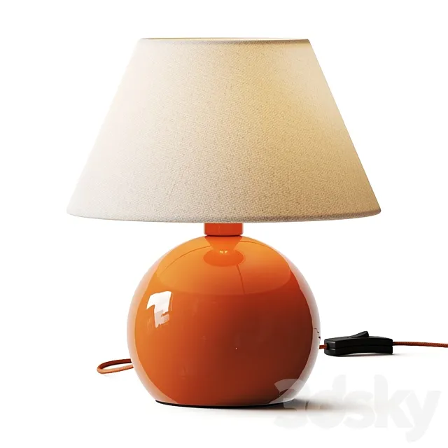 Zara Home Terracotta Colored Table Lamp 3ds Max