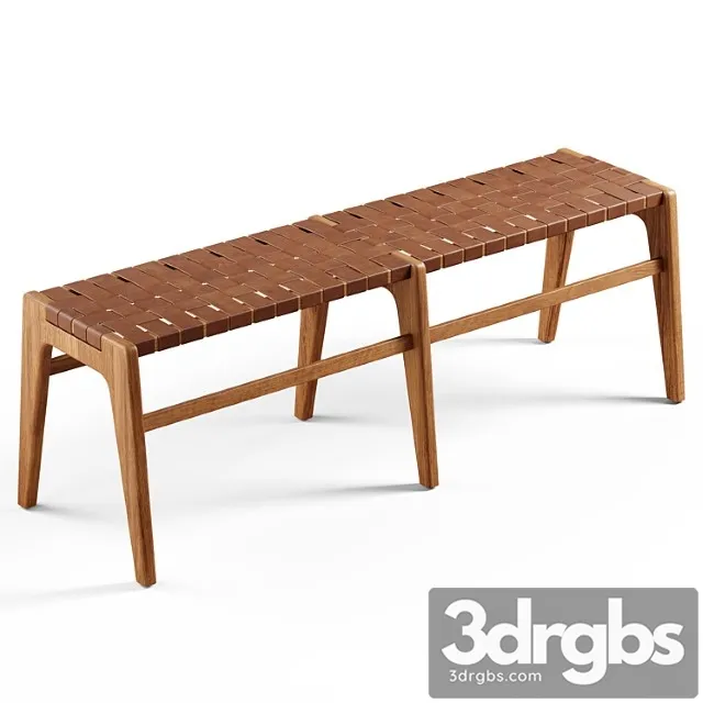 Zara home – the bench made of wood and leather