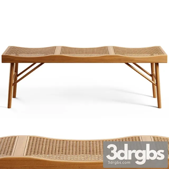 Zara home – the bench made of wood and rattan