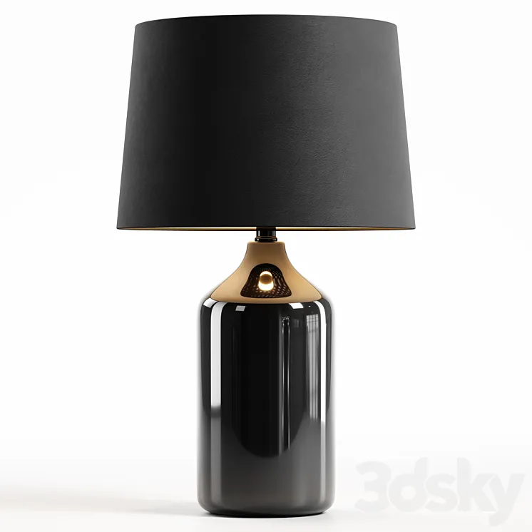 Zara Home – The black ceramic base lamp 3DS Max Model