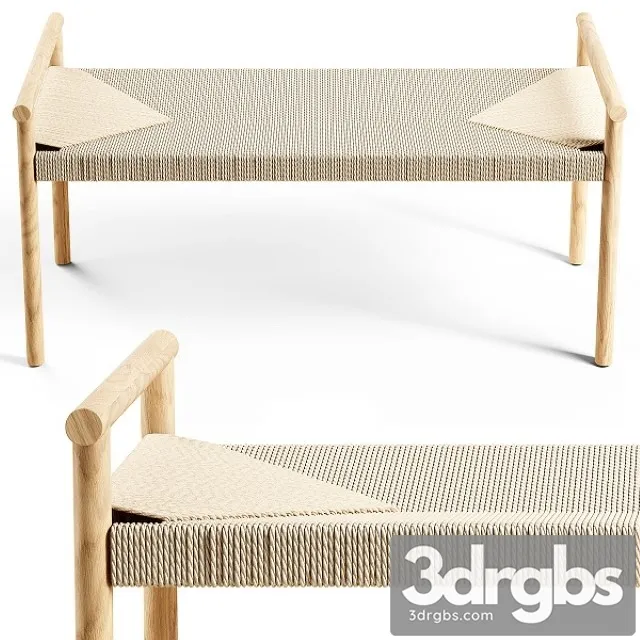 Zara Home The Braided Bench Large 3dsmax Download