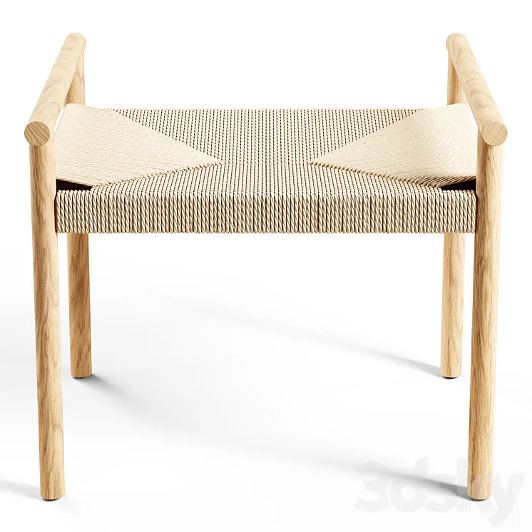 Zara Home – The braided bench – Small 3DS Max