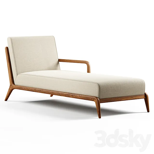 Zara Home – The chaise longue oak and linen 3ds Max