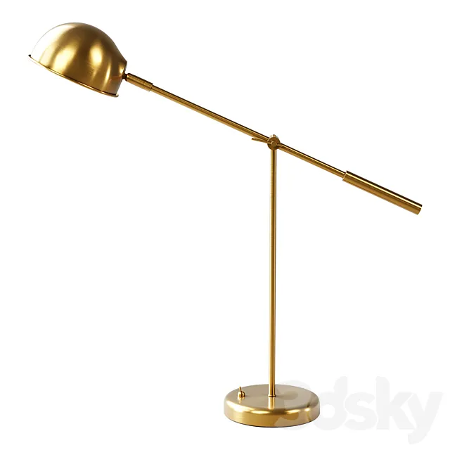 Zara Home – The gold metal table lamp 3DS Max Model