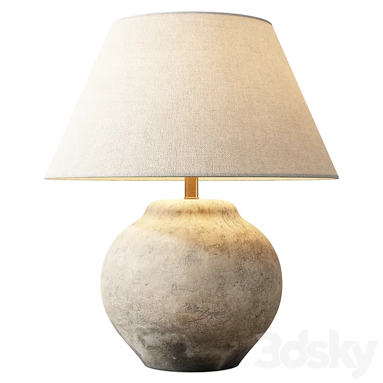 Zara Home – The lamp with ceramic base and aged effect 3DS Max
