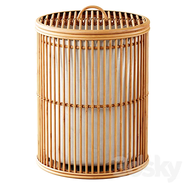 Zara Home – The openwork rattan basket 3ds Max