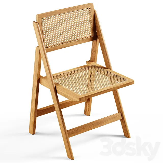 Zara Home – The rattan and wood folding chair 3DS Max Model