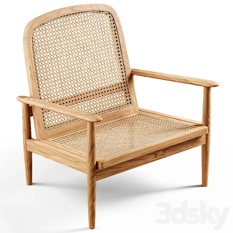 Zara Home – The teak and rattan armchair 3DS Max