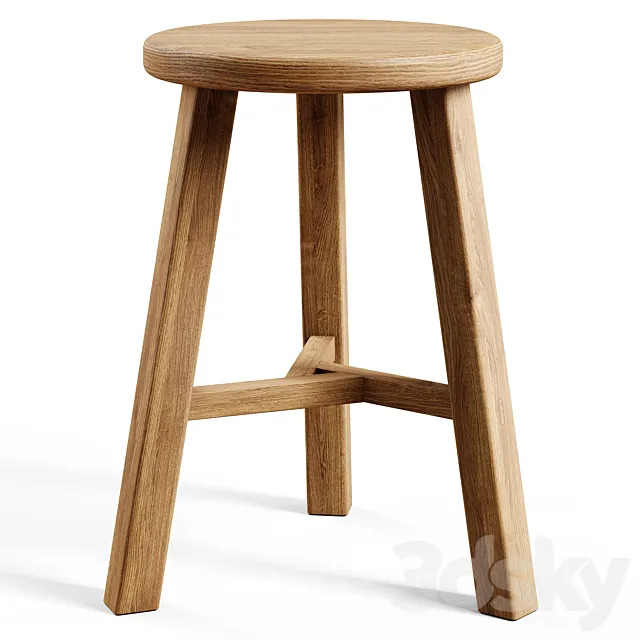 Zara Home – The wood stool 3ds Max