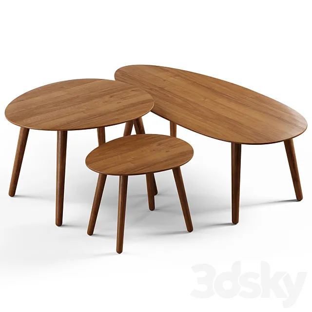 Zara Home – The wooden table with beveled corners 3ds Max