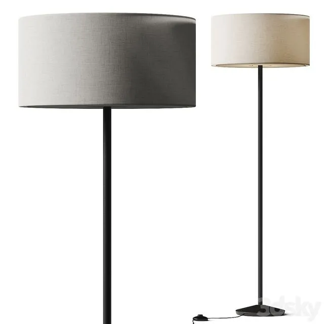 Zara Home Wooden Body Floor Lamp 3dsMax Model