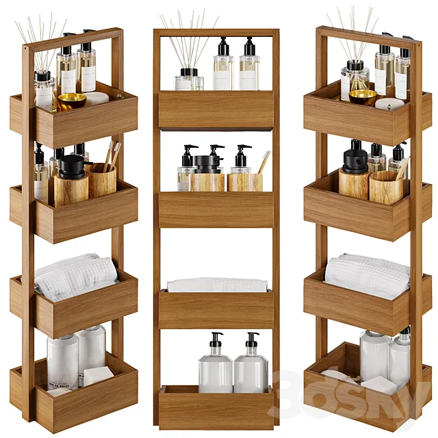 Zara Home Wooden shelf 3ds Max