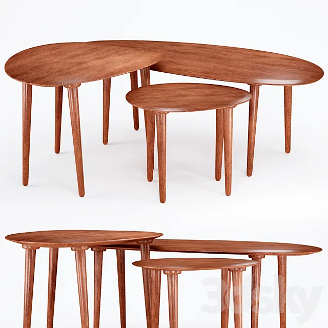 Zara Home Wooden Tables 3ds Max