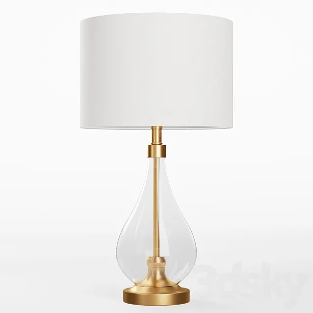 zara lamp with glass bottom 3ds Max