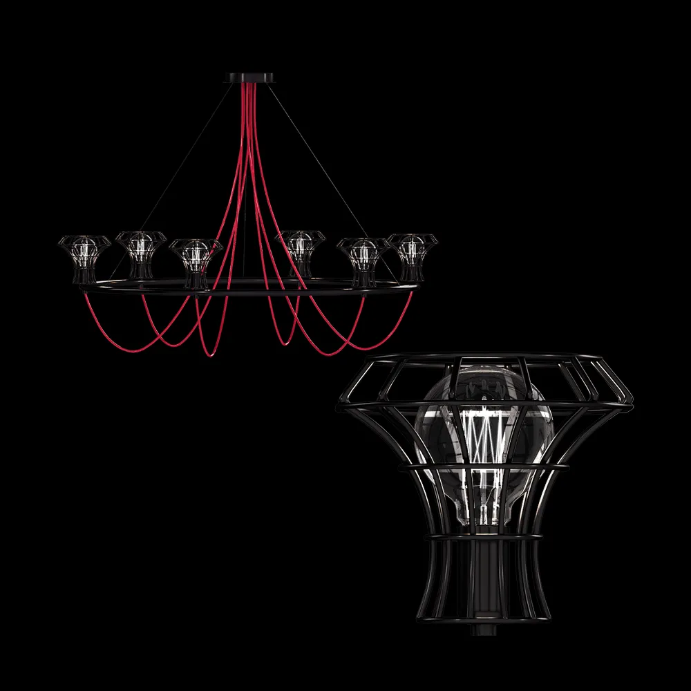 Zava – Chandelier QUEEN CAGE 3ds Max