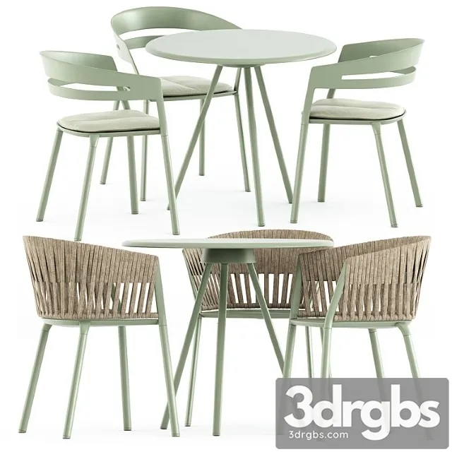 Zebra round table and ria dining armchair by fast