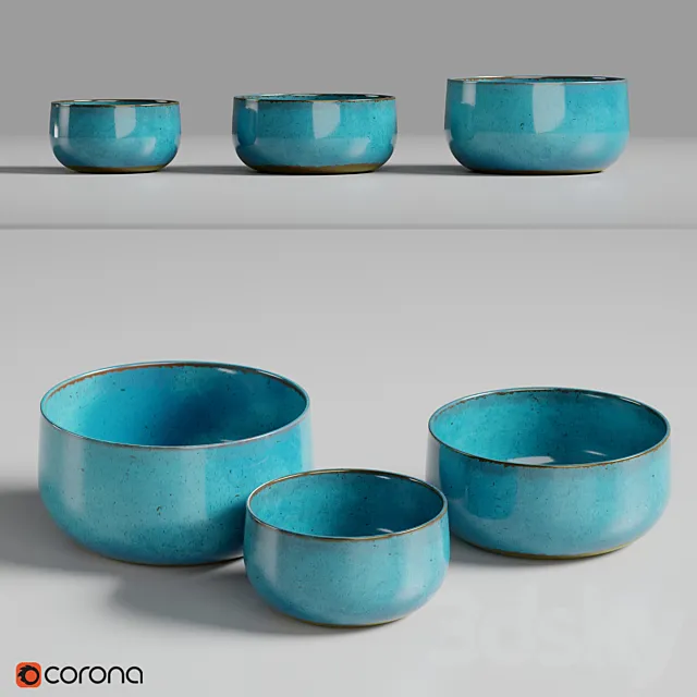 Zen Bowls set by Emissary H&G 3ds Max
