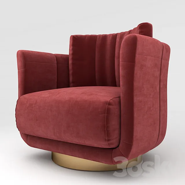 Zesthome Red Armchair 3ds Max