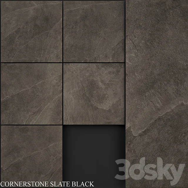 Zeus Ceramica Cornerstone Slate Black 3ds Max