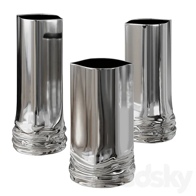 Zieta Crash Vases Set 3DS Max Model