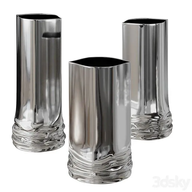 Zieta Crash Vases Set 3dsMax Model