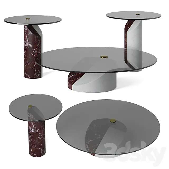 ZIGGY table set. Baxter. 3DS Max Model