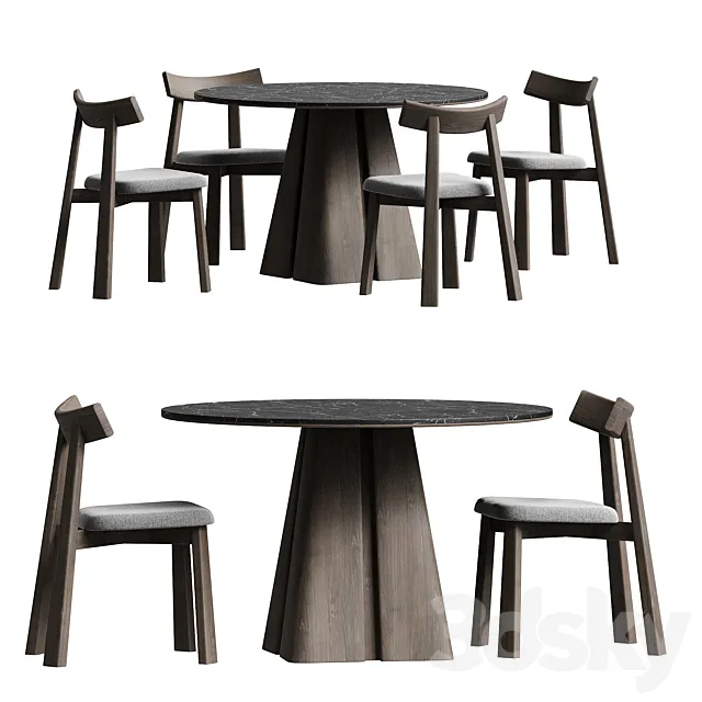 Zkuylo Nordic style table set 3dsMax Model