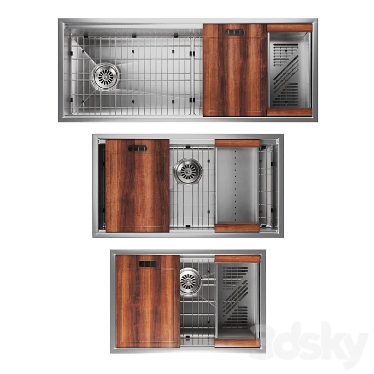 “ZLINE kitchen sink set Garmisch | 27″” 33″” 45″”” 3DS Max