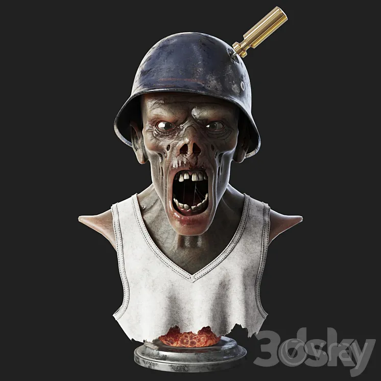 Zombie bust 3DS Max
