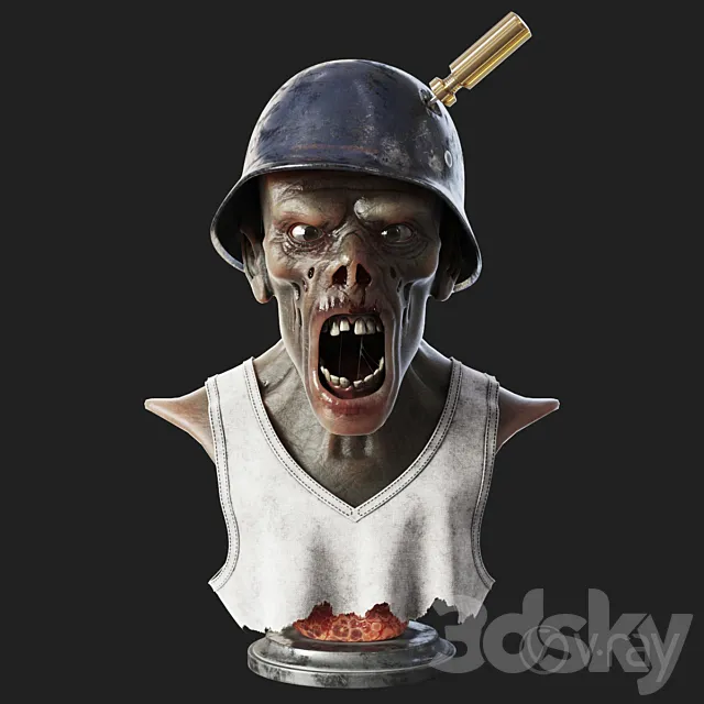 Zombie bust 3DSMax File