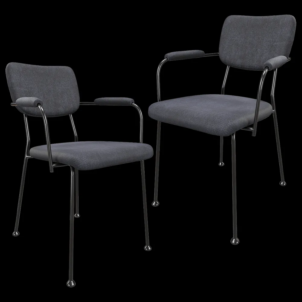 Zuiver Group   – Armchair Benson dark blue 3ds Max
