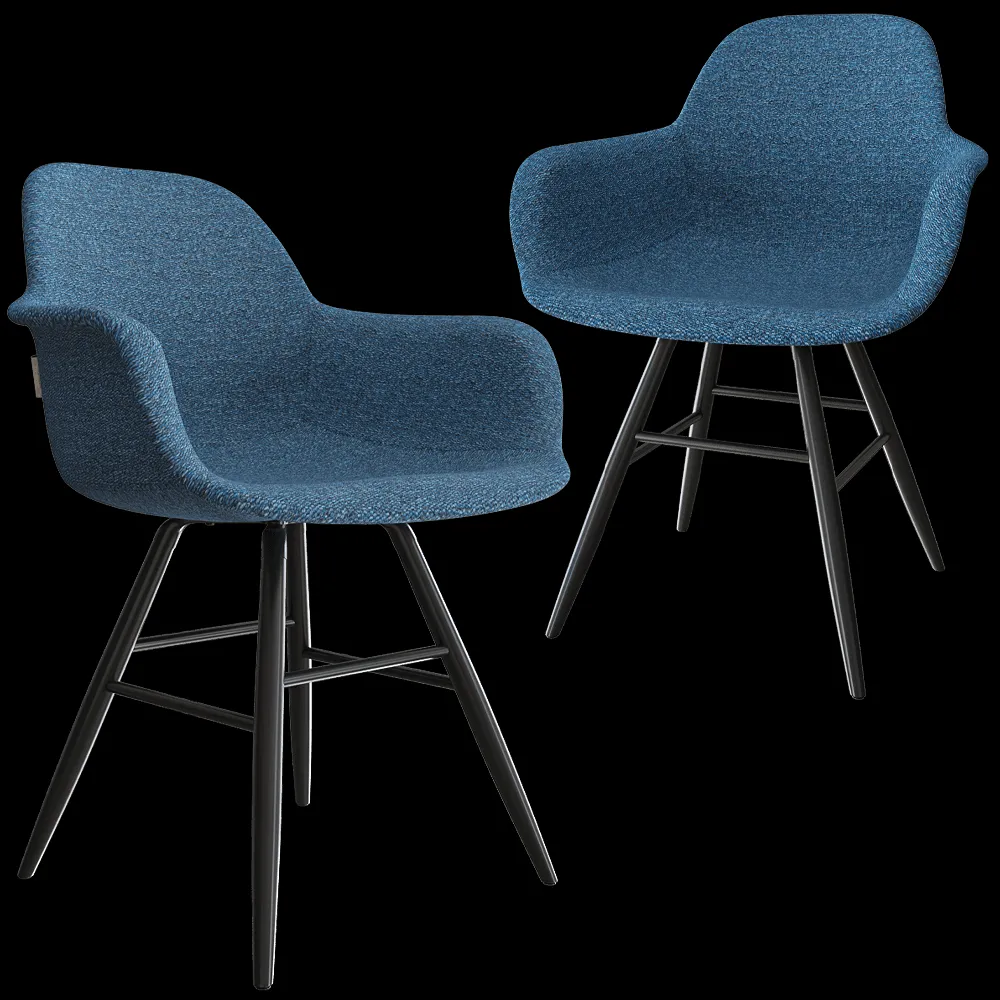 Zuiver Group   – Chair Albert Kuip Soft Blue with armrests 3ds Max
