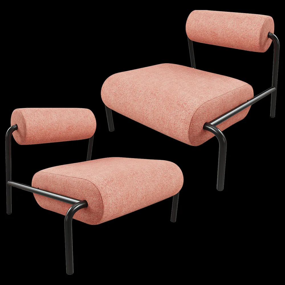 Zuiver Group   – Lounge chair Lekima pink 3ds Max