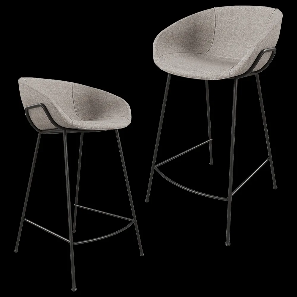Zuiver Group   – Semi barstool Feston gray 3ds Max