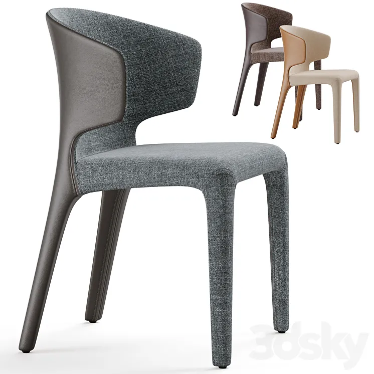 Zuster Husk Cassina Hola 367 Dining Chair 3DS Max